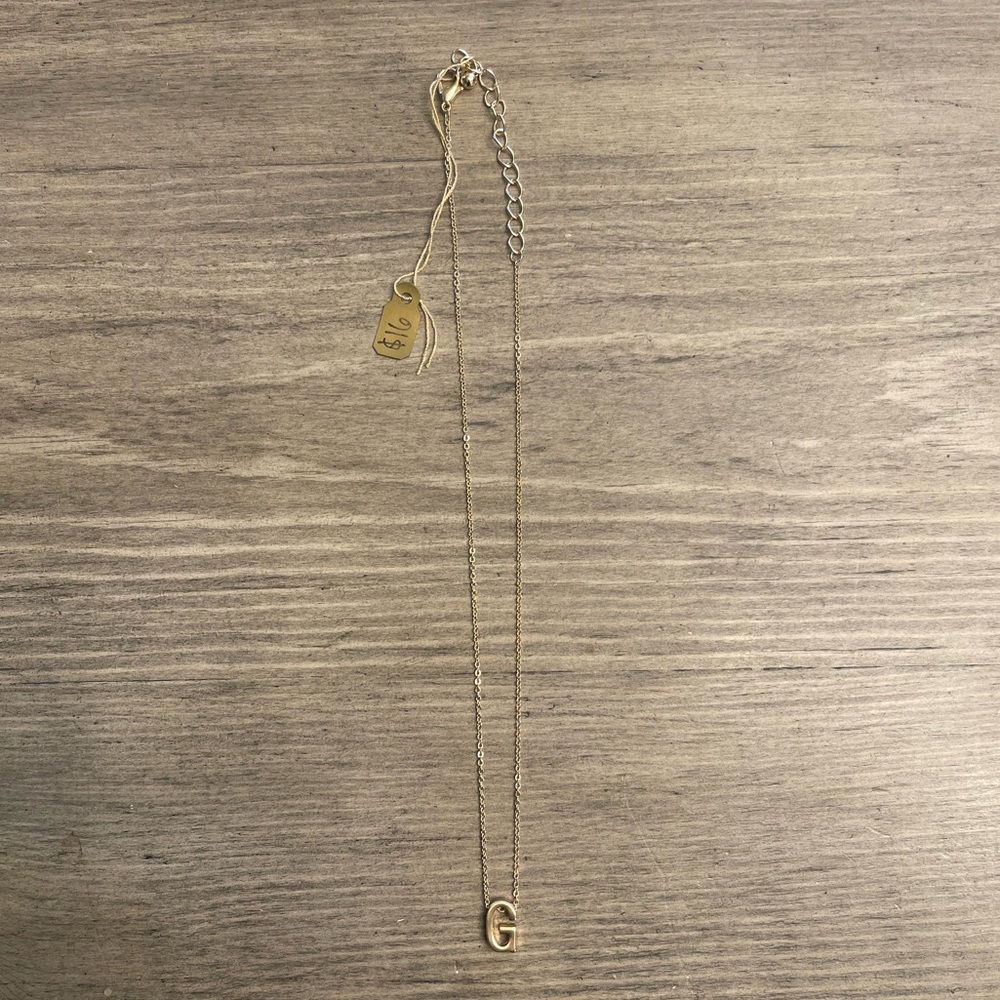 Gold Initial “G” Necklace